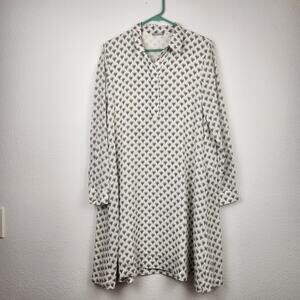 Hemisphere Cactus Print Dress Size Small NWT Long Sleeve Pockets Oversized